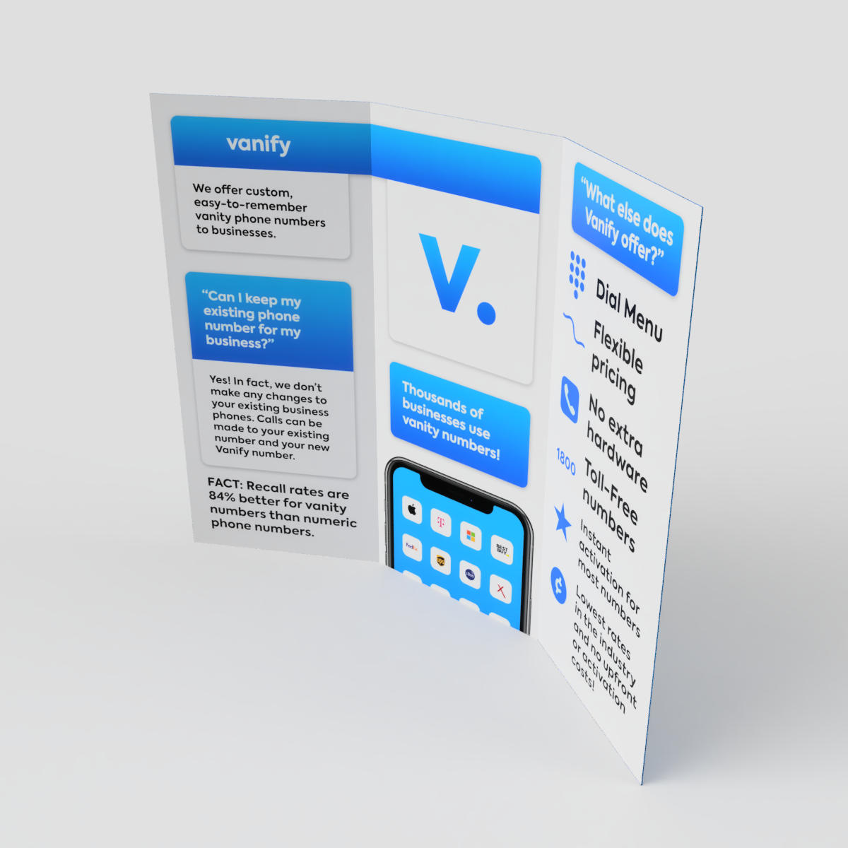 render of unfolded brochure